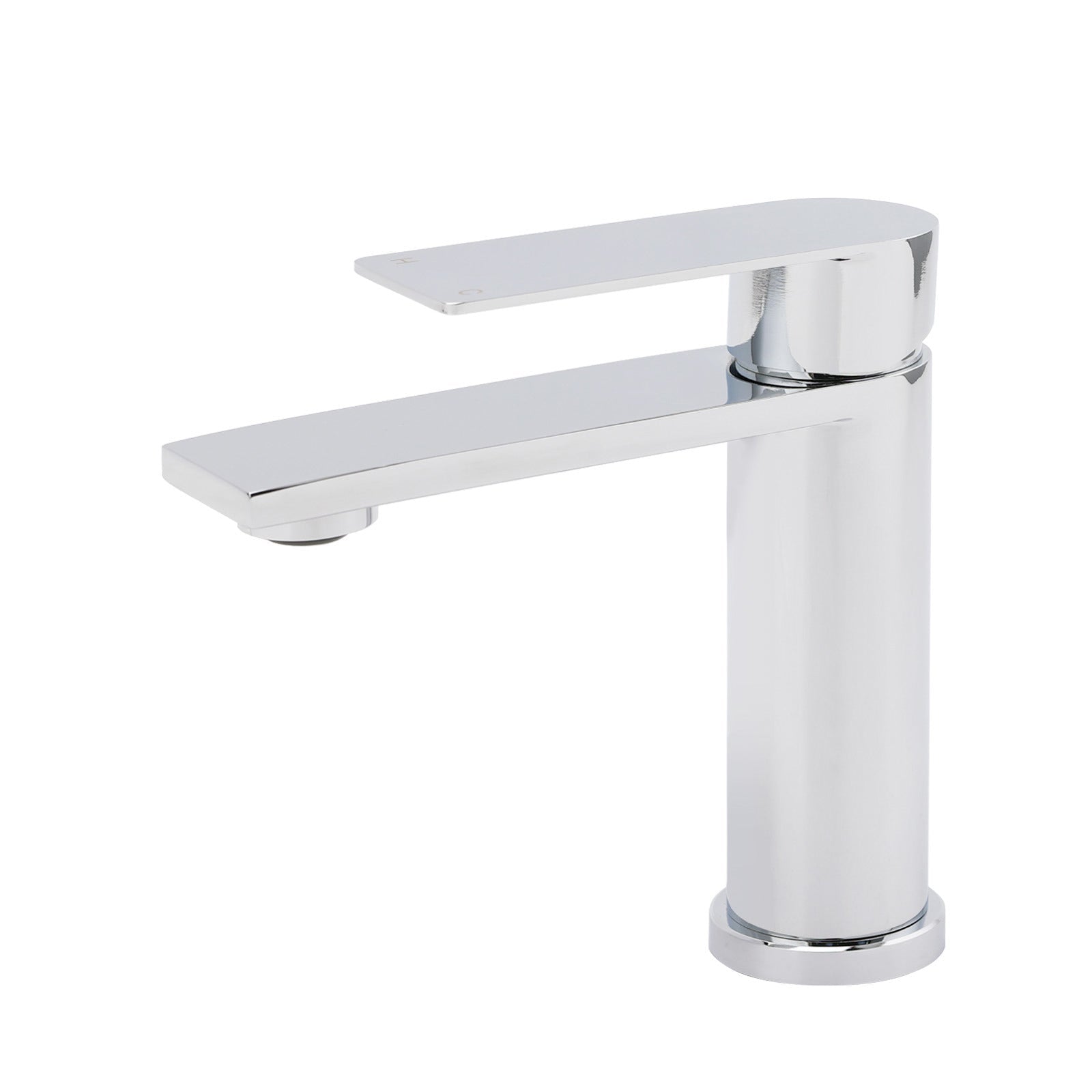 WELS Chrome Square Bathroom Short Basin Mixer Vanity Sink Faucet Tap Flat Lever - Furniture > Bathroom > Shower Heads & Screens - Rivercity House & Home Co. (ABN 18 642 972 209) - Affordable Modern Furniture Australia