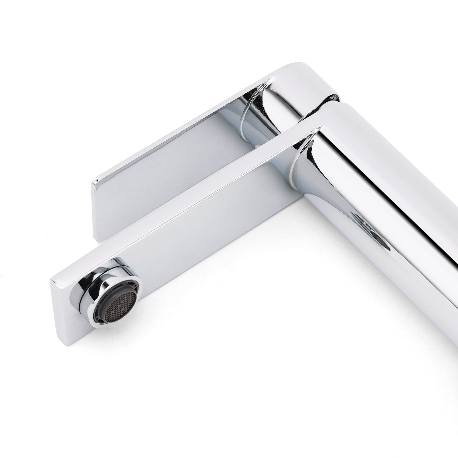 WELS Chrome Square Bathroom Short Basin Mixer Vanity Sink Faucet Tap Flat Lever - Furniture > Bathroom > Shower Heads & Screens - Rivercity House & Home Co. (ABN 18 642 972 209) - Affordable Modern Furniture Australia