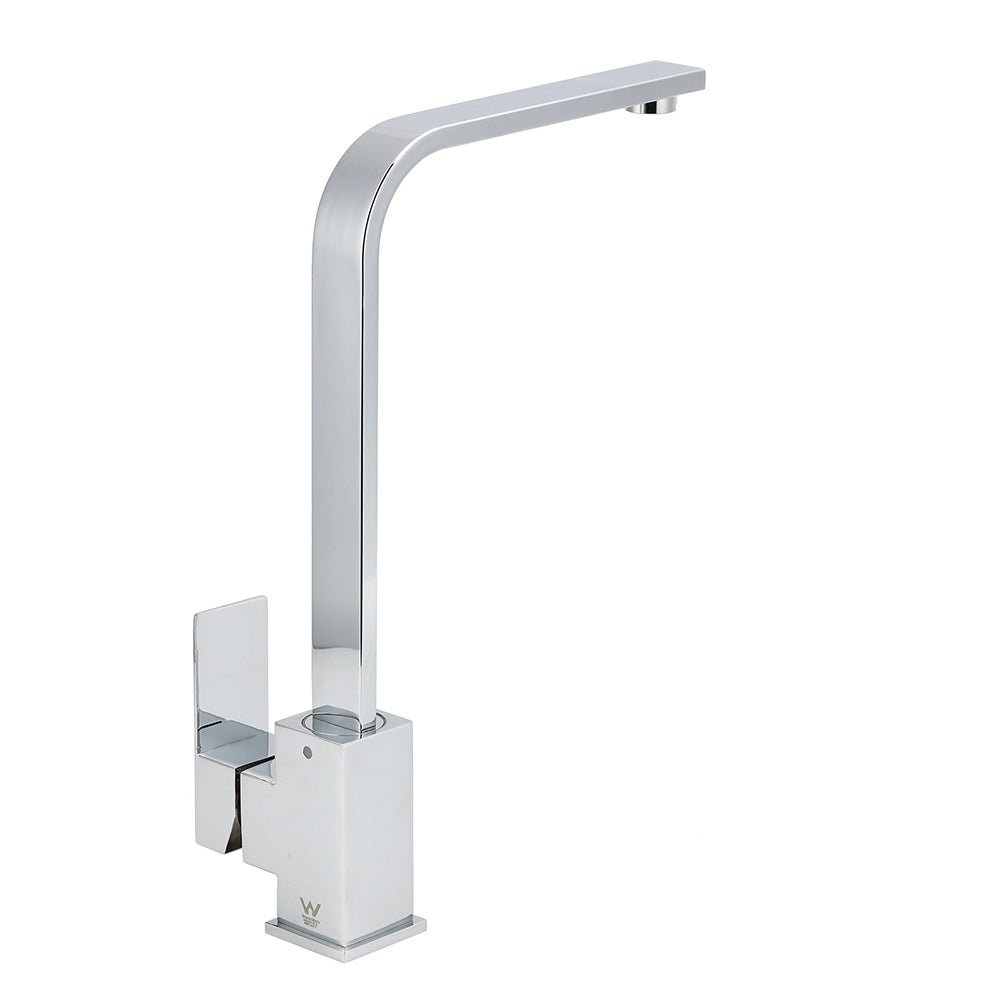 WELS Chrome Square Gooseneck Spout Swivel Laundry Sink Kitchen Mixer Faucet Tap - Furniture > Bathroom > Shower Heads & Screens - Rivercity House & Home Co. (ABN 18 642 972 209) - Affordable Modern Furniture Australia