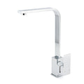 KYLINS Chrome Square Gooseneck Swivel Laundry Sink Kitchen Mixer Faucet - Polished Chrome