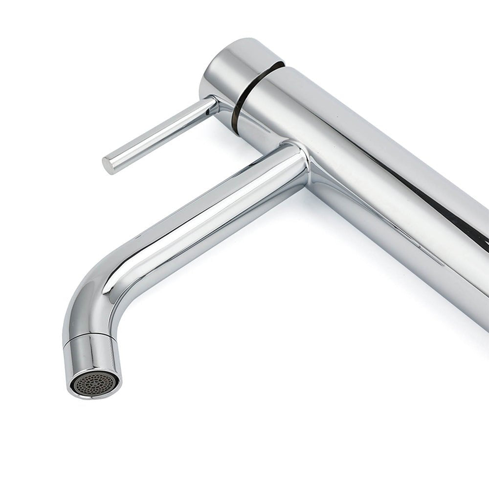 WELS Chrome Tall Basin Kitchen Laundry Mixer Vanity Sink Faucet Tap Curve Outlet - Furniture > Bathroom > Shower Heads & Screens - Rivercity House & Home Co. (ABN 18 642 972 209) - Affordable Modern Furniture Australia