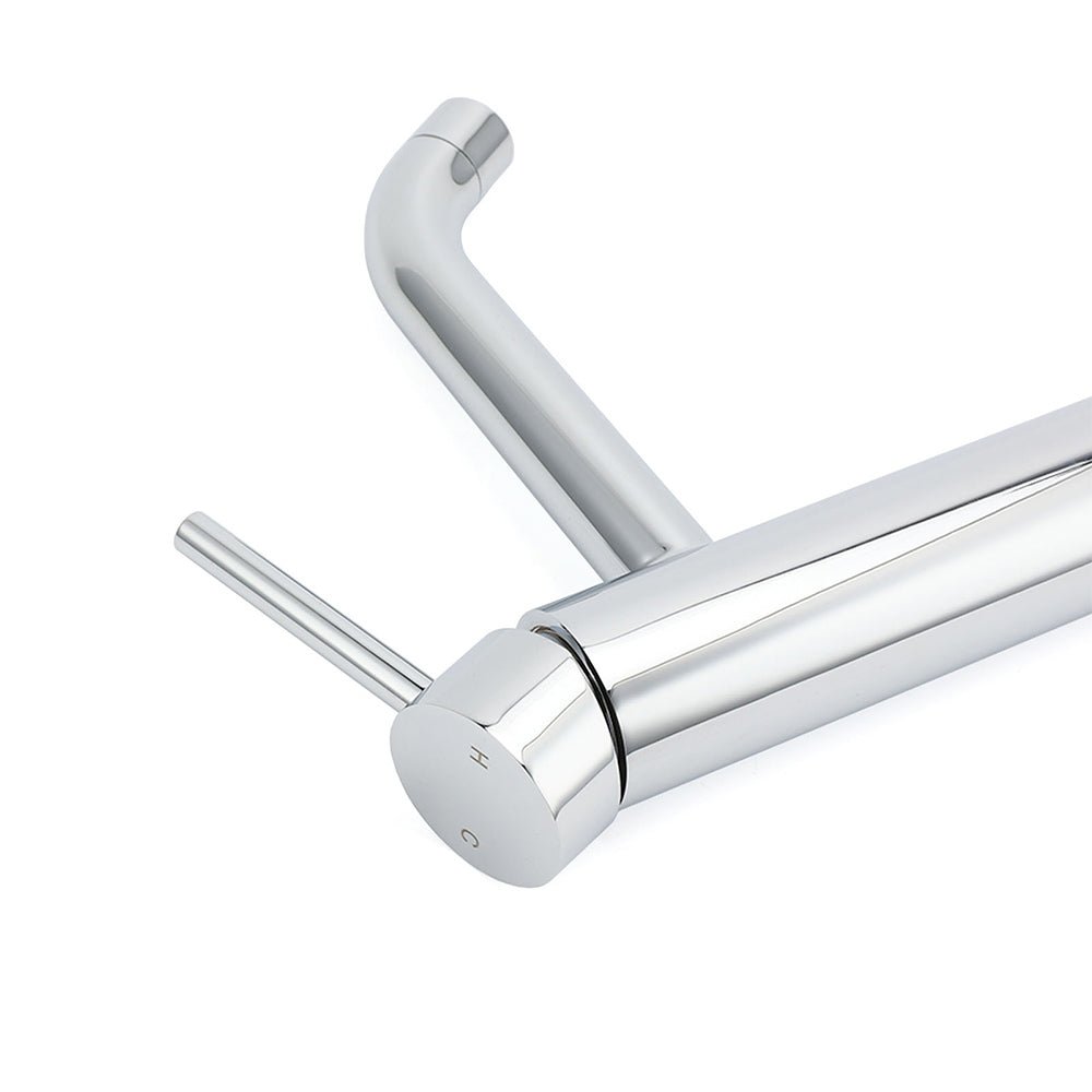 WELS Chrome Tall Basin Kitchen Laundry Mixer Vanity Sink Faucet Tap Curve Outlet - Furniture > Bathroom > Shower Heads & Screens - Rivercity House & Home Co. (ABN 18 642 972 209) - Affordable Modern Furniture Australia