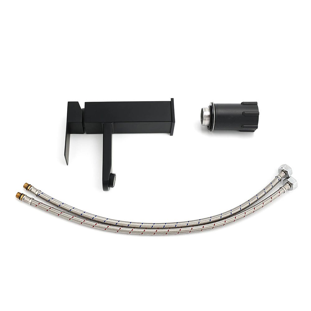 WELS Classic Square Matt Black Basin Mixer Vanity Laundry Sink Faucet Tap Outlet - Furniture > Bathroom > Shower Heads & Screens - Rivercity House & Home Co. (ABN 18 642 972 209) - Affordable Modern Furniture Australia