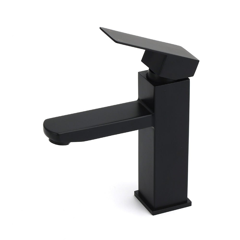 WELS Classic Square Matt Black Basin Mixer Vanity Laundry Sink Faucet Tap Outlet - Furniture > Bathroom > Shower Heads & Screens - Rivercity House & Home Co. (ABN 18 642 972 209) - Affordable Modern Furniture Australia