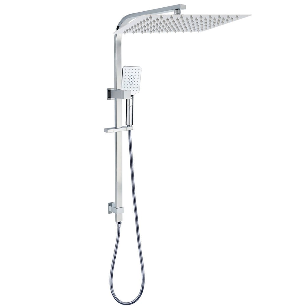 WELS Dual Square Shower Set Large 16" Rain Shower Head 3 Function Handheld Rail Arm - Furniture > Bathroom > Shower Heads & Screens - Rivercity House & Home Co. (ABN 18 642 972 209) - Affordable Modern Furniture Australia