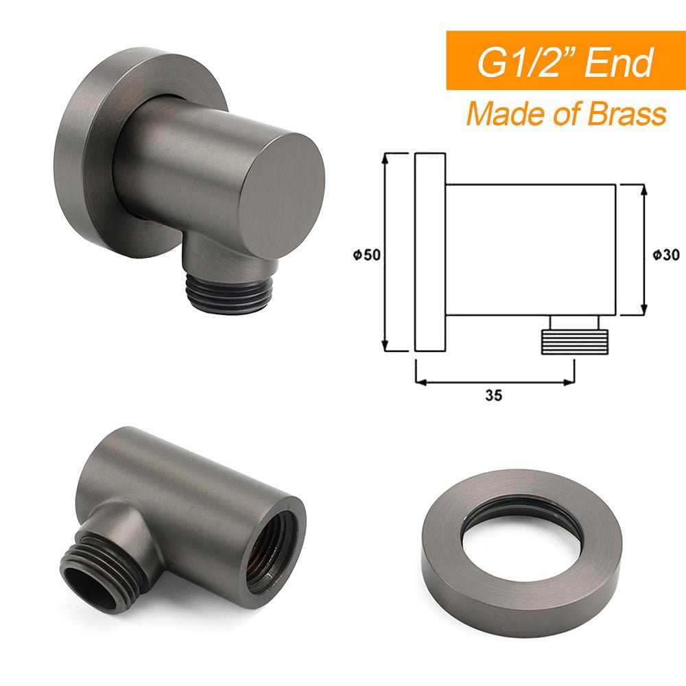 WELS Gun Metal Dual Round Shower 10" Rain Head 3 Mode Handheld Sliding Rail Diverter Set - Furniture > Bathroom > Shower Heads & Screens - Rivercity House & Home Co. (ABN 18 642 972 209) - Affordable Modern Furniture Australia