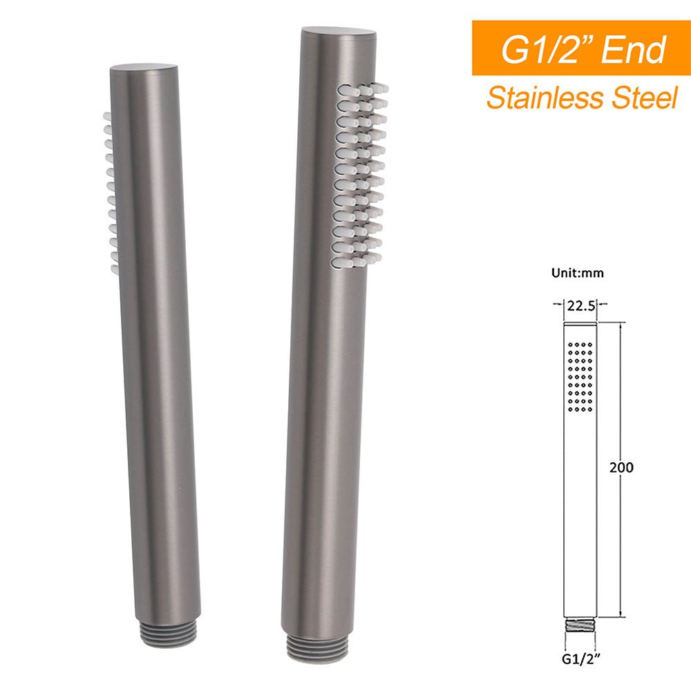 WELS Gun Metal Dual Round Shower 10" Rain Head Stainless Steel Handheld Sliding Rail Diverter Set - Furniture > Bathroom > Shower Heads & Screens - Rivercity House & Home Co. (ABN 18 642 972 209) - Affordable Modern Furniture Australia