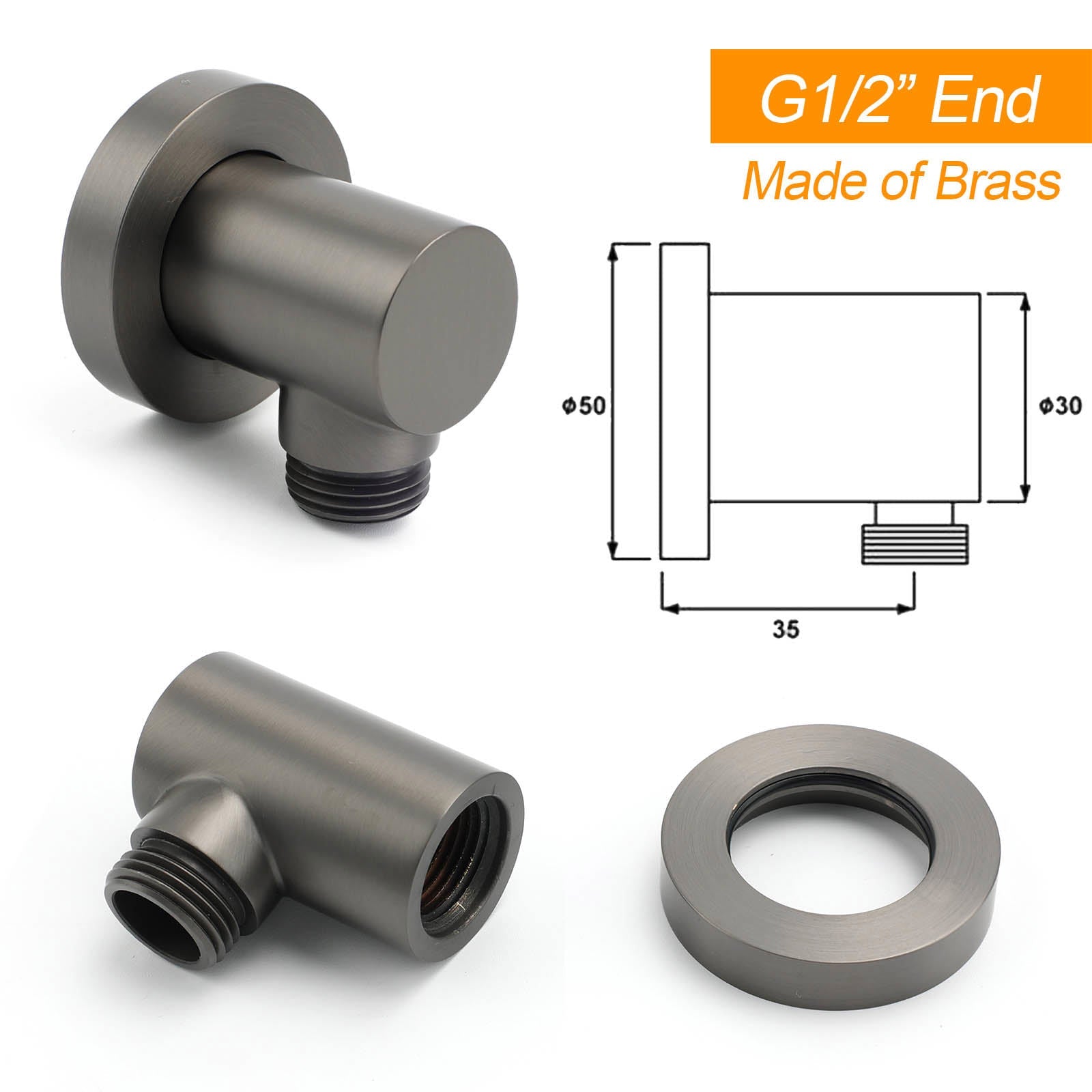 WELS Gun Metal Dual Round Shower Head 10" Rain Head Stainless Steel Handheld Sliding Rail Diverter Set - Furniture > Bathroom > Shower Heads & Screens - Rivercity House & Home Co. (ABN 18 642 972 209) - Affordable Modern Furniture Australia