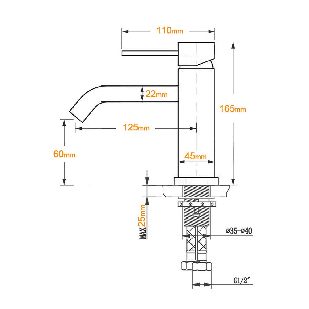 WELS Gun Metal Grey Kitchen Laundry Round Basin Mixer Vanity Sink Faucet Tap Set - Furniture > Bathroom > Shower Heads & Screens - Rivercity House & Home Co. (ABN 18 642 972 209) - Affordable Modern Furniture Australia