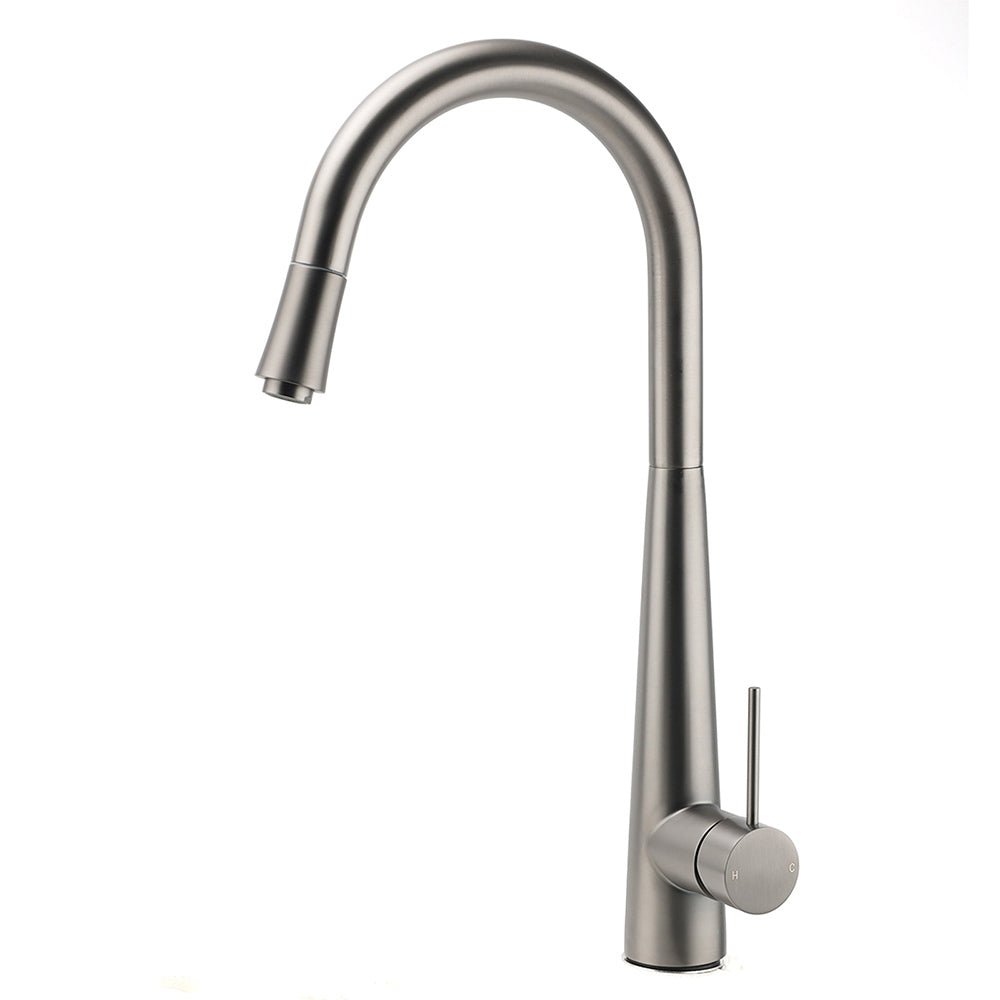 WELS Gun Metal Grey Pull Out Kitchen Sink Tap Basin Mixer Faucet Flexible Spout - Furniture > Bathroom > Shower Heads & Screens - Rivercity House & Home Co. (ABN 18 642 972 209) - Affordable Modern Furniture Australia