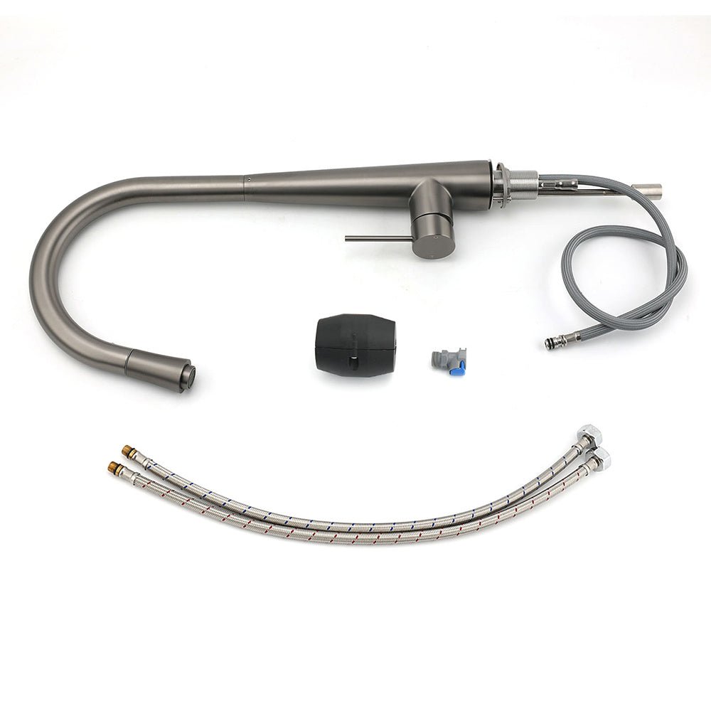 WELS Gun Metal Grey Pull Out Kitchen Sink Tap Basin Mixer Faucet Flexible Spout - Furniture > Bathroom > Shower Heads & Screens - Rivercity House & Home Co. (ABN 18 642 972 209) - Affordable Modern Furniture Australia