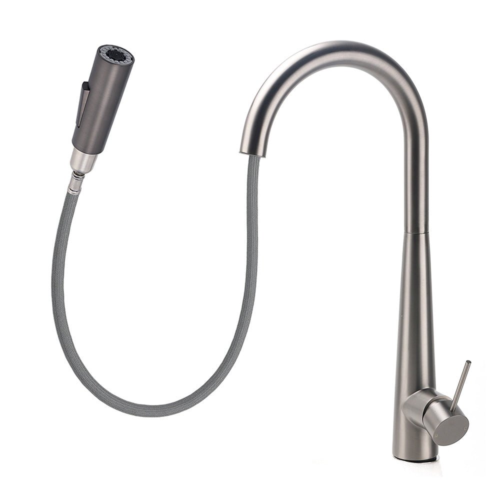 WELS Gun Metal Pull Out 2 Modes Spray Spout Kitchen Sink Tap Basin Faucet Mixer - Furniture > Bathroom > Shower Heads & Screens - Rivercity House & Home Co. (ABN 18 642 972 209) - Affordable Modern Furniture Australia