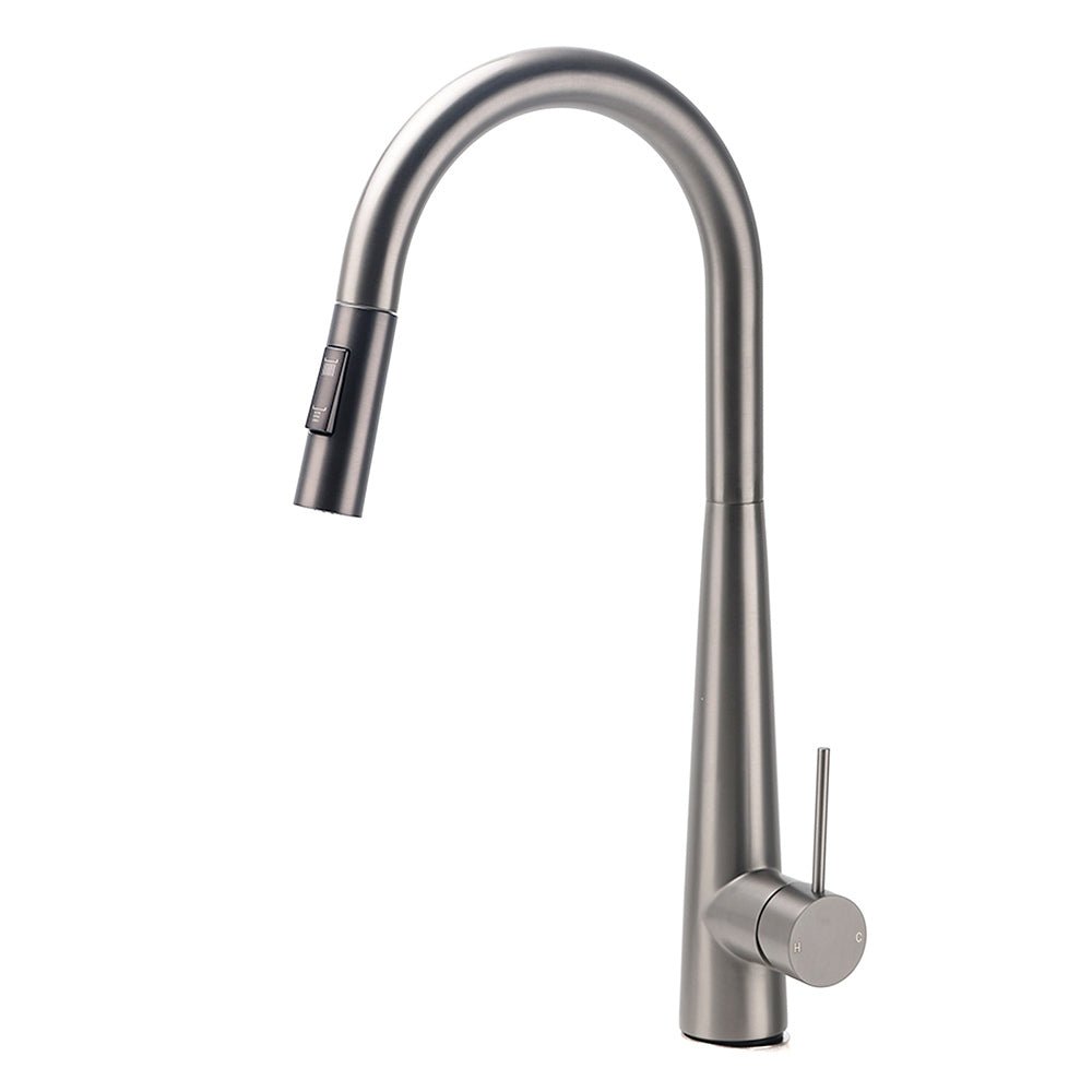 WELS Gun Metal Pull Out 2 Modes Spray Spout Kitchen Sink Tap Basin Faucet Mixer - Furniture > Bathroom > Shower Heads & Screens - Rivercity House & Home Co. (ABN 18 642 972 209) - Affordable Modern Furniture Australia