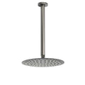 10" Grey Metal Round SUS Rainfall Shower Head with 300mm Ceiling Dropper Arm Set - Grey Metal