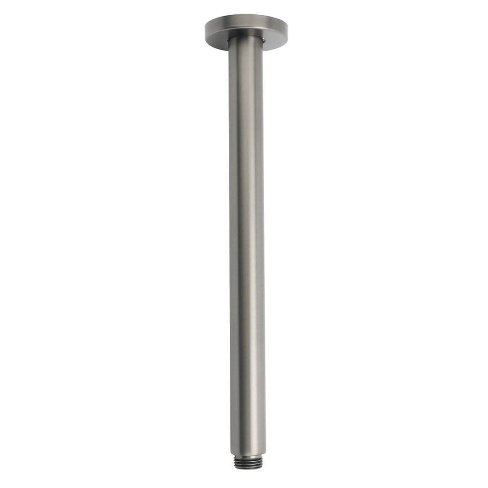 WELS Gun Metal Round 10" SUS Rainfall Shower Head 300mm Ceiling Dropper Arm Set - Furniture > Bathroom > Shower Heads & Screens - Rivercity House & Home Co. (ABN 18 642 972 209) - Affordable Modern Furniture Australia