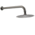 8" Round Rain Shower Head with 400mm Wall Mounted Arm - Grey Metal