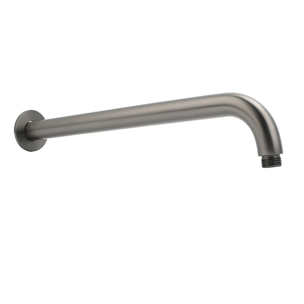 WELS Gun Metal Round 8" Rain Shower Head 400mm Straight Wall Mounted Arm Bath Set - Furniture > Bathroom > Shower Heads & Screens - Rivercity House & Home Co. (ABN 18 642 972 209) - Affordable Modern Furniture Australia