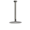 8" Round SUS Rainfall Shower Head with 300mm Ceiling Dropper Arm Set - Grey Metal