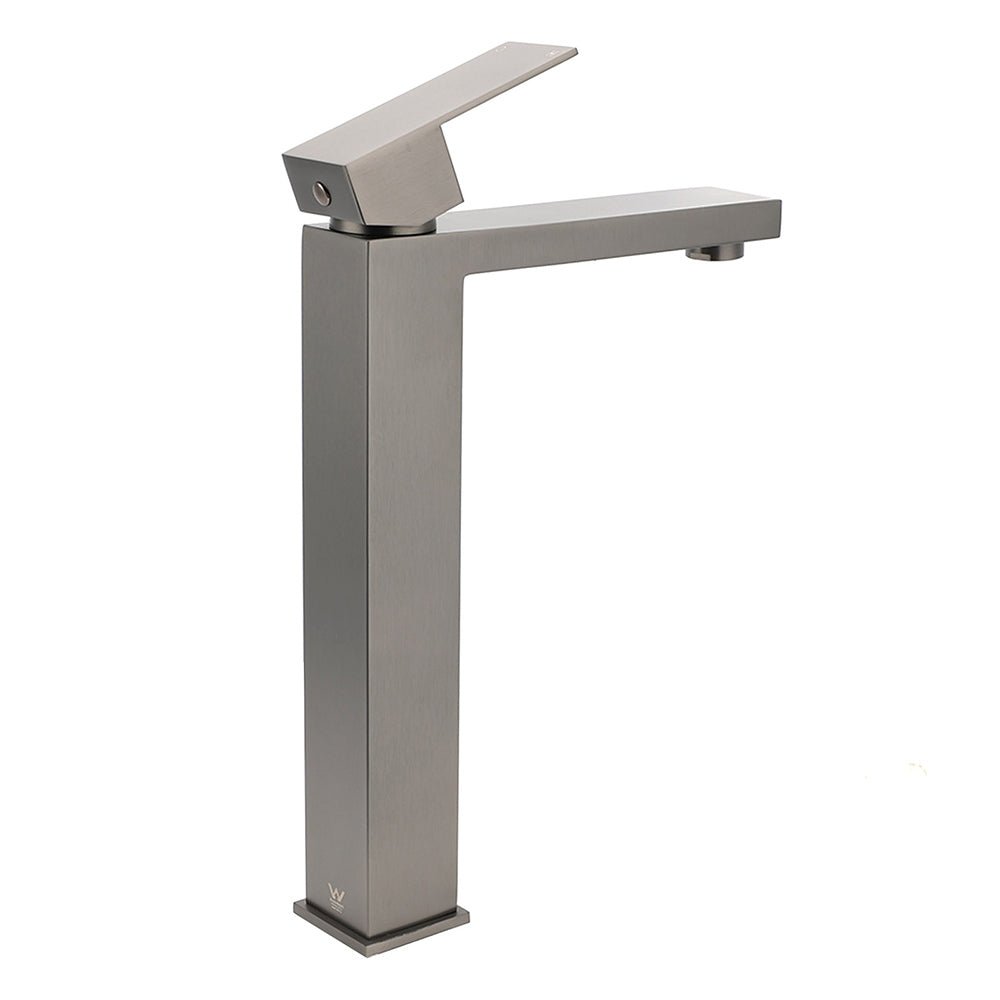 WELS Gun Metal Square 310mm Tall Basin Vessel Mixer Kitchen Laundry Faucet Tap - Furniture > Bathroom > Shower Heads & Screens - Rivercity House & Home Co. (ABN 18 642 972 209) - Affordable Modern Furniture Australia