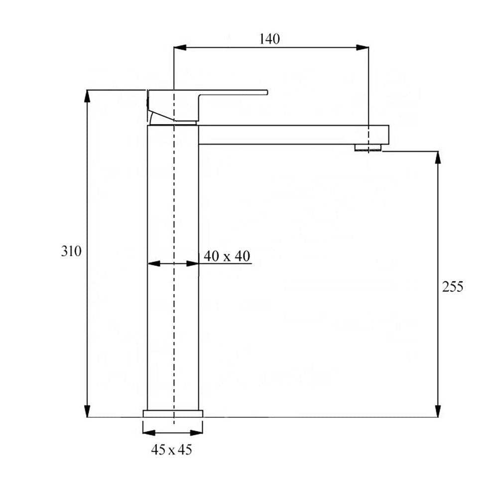 WELS Gun Metal Square 310mm Tall Basin Vessel Mixer Kitchen Laundry Faucet Tap - Furniture > Bathroom > Shower Heads & Screens - Rivercity House & Home Co. (ABN 18 642 972 209) - Affordable Modern Furniture Australia