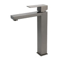 310mm Tall Grey Metal Square Basin Vessel Mixer Faucet - Stainless Steel