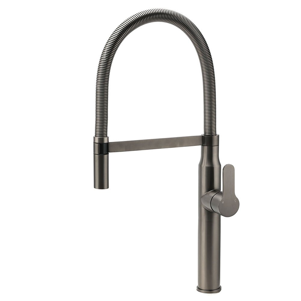 WELS Gun Metal Stainless Steel Pull Out Swivel Kitchen Mixer Sink Tap Spout Faucet - Furniture > Bathroom > Shower Heads & Screens - Rivercity House & Home Co. (ABN 18 642 972 209) - Affordable Modern Furniture Australia