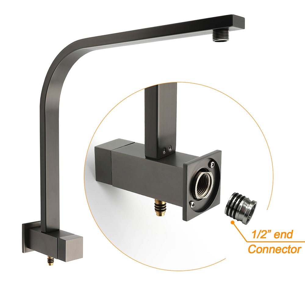 WELS Gun Metal Twin Shower Head Square Set 12" Rain Handheld Sliding Rail Diverter Wall Mixer - Furniture > Bathroom > Shower Heads & Screens - Rivercity House & Home Co. (ABN 18 642 972 209) - Affordable Modern Furniture Australia
