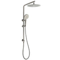 10" Twin Round Shower Head with 3-Mode Handheld, Slide Rail & Diverter Arm - Gunmetal