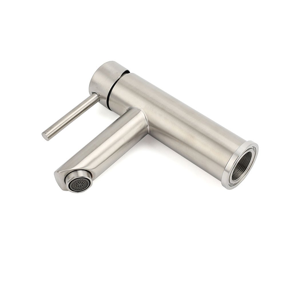WELS Kitchen Laundry Round Basin Mixer Vanity Sink Faucet Tap Nickel Brushed Set - Furniture > Bathroom > Shower Heads & Screens - Rivercity House & Home Co. (ABN 18 642 972 209) - Affordable Modern Furniture Australia