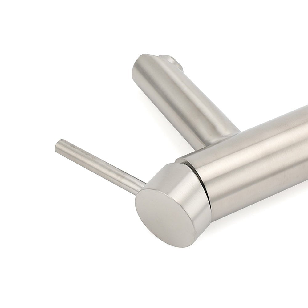 WELS Kitchen Laundry Round Basin Mixer Vanity Sink Faucet Tap Nickel Brushed Set - Furniture > Bathroom > Shower Heads & Screens - Rivercity House & Home Co. (ABN 18 642 972 209) - Affordable Modern Furniture Australia