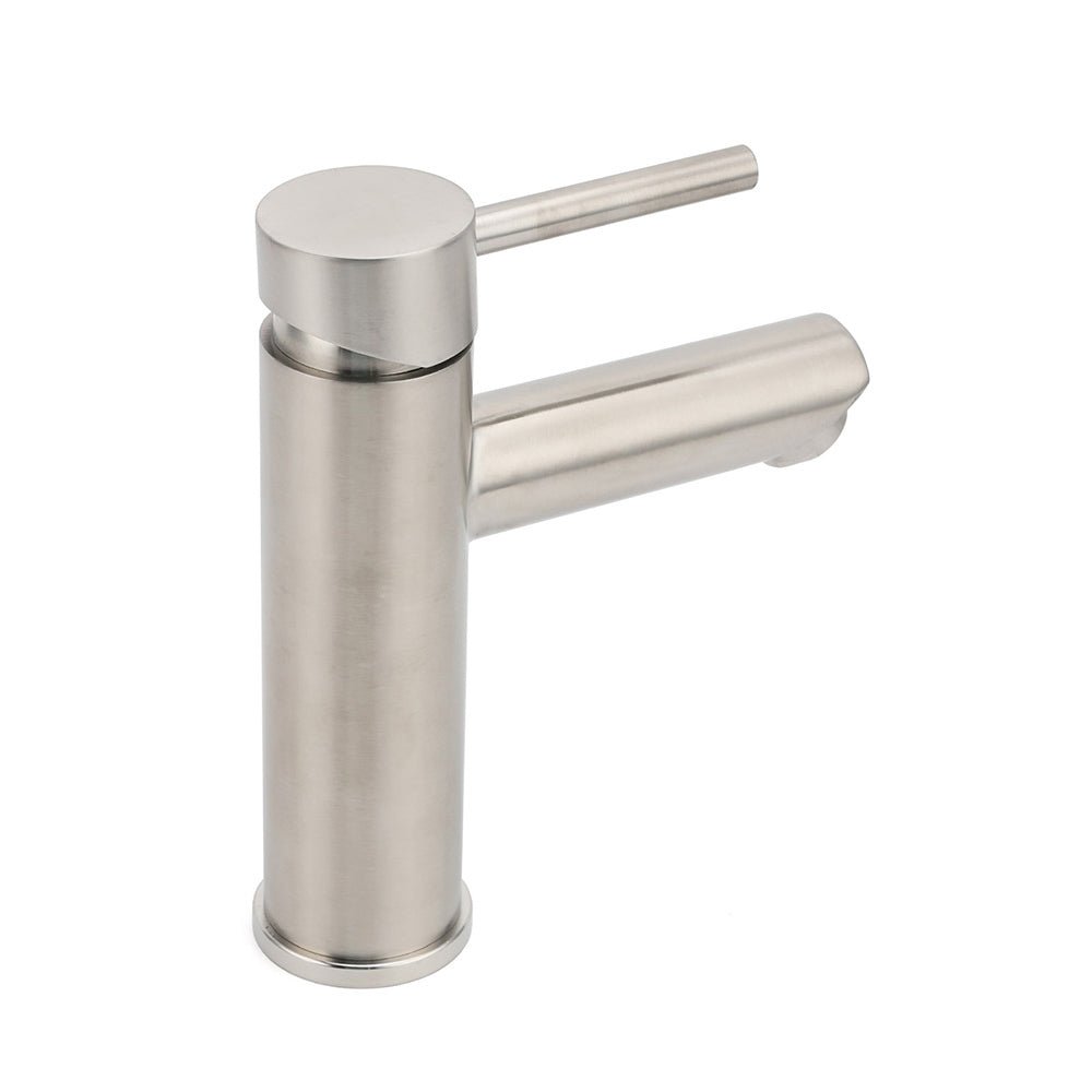 WELS Kitchen Laundry Round Basin Mixer Vanity Sink Faucet Tap Nickel Brushed Set - Furniture > Bathroom > Shower Heads & Screens - Rivercity House & Home Co. (ABN 18 642 972 209) - Affordable Modern Furniture Australia
