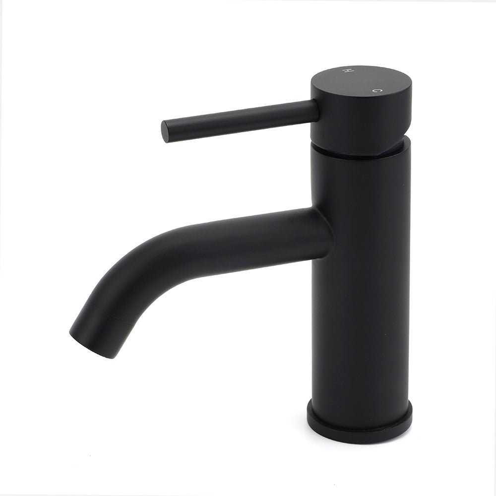 WELS Kitchen Laundry Round Standard Basin Mixer Vanity Sink Faucet Tap Black Set - Furniture > Bathroom > Shower Heads & Screens - Rivercity House & Home Co. (ABN 18 642 972 209) - Affordable Modern Furniture Australia