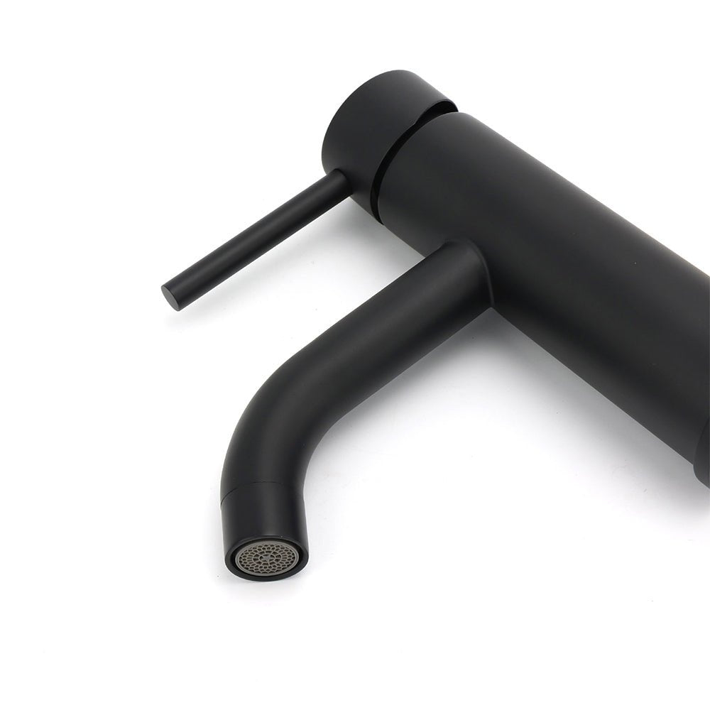 WELS Kitchen Laundry Round Standard Basin Mixer Vanity Sink Faucet Tap Black Set - Furniture > Bathroom > Shower Heads & Screens - Rivercity House & Home Co. (ABN 18 642 972 209) - Affordable Modern Furniture Australia