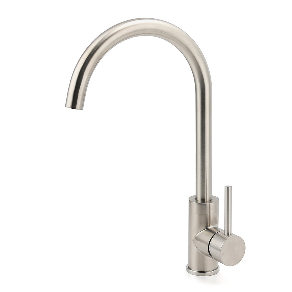 WELS Kitchen Laundry Swivel Sink Mixer Faucet Tap Spout Stainless Steel Brushed - Furniture > Bathroom > Shower Heads & Screens - Rivercity House & Home Co. (ABN 18 642 972 209) - Affordable Modern Furniture Australia