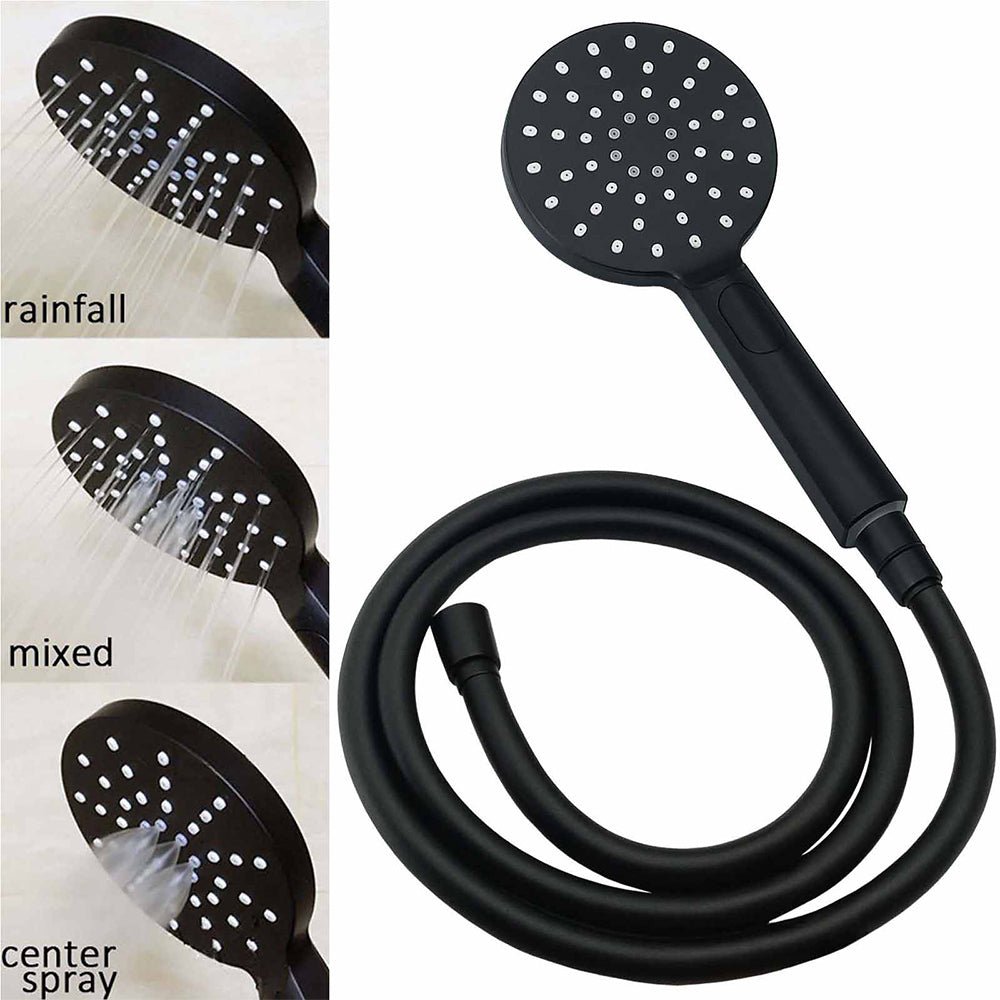 WELS Matt Black 10" Shower Rain Head Handheld Silde Wall Arm Rail Dual Set Twin Taps - Furniture > Bathroom > Shower Heads & Screens - Rivercity House & Home Co. (ABN 18 642 972 209) - Affordable Modern Furniture Australia