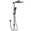 10" 2in1 Adjustable Shower Rain Head and Handheld with Slide Rail - Matte Black