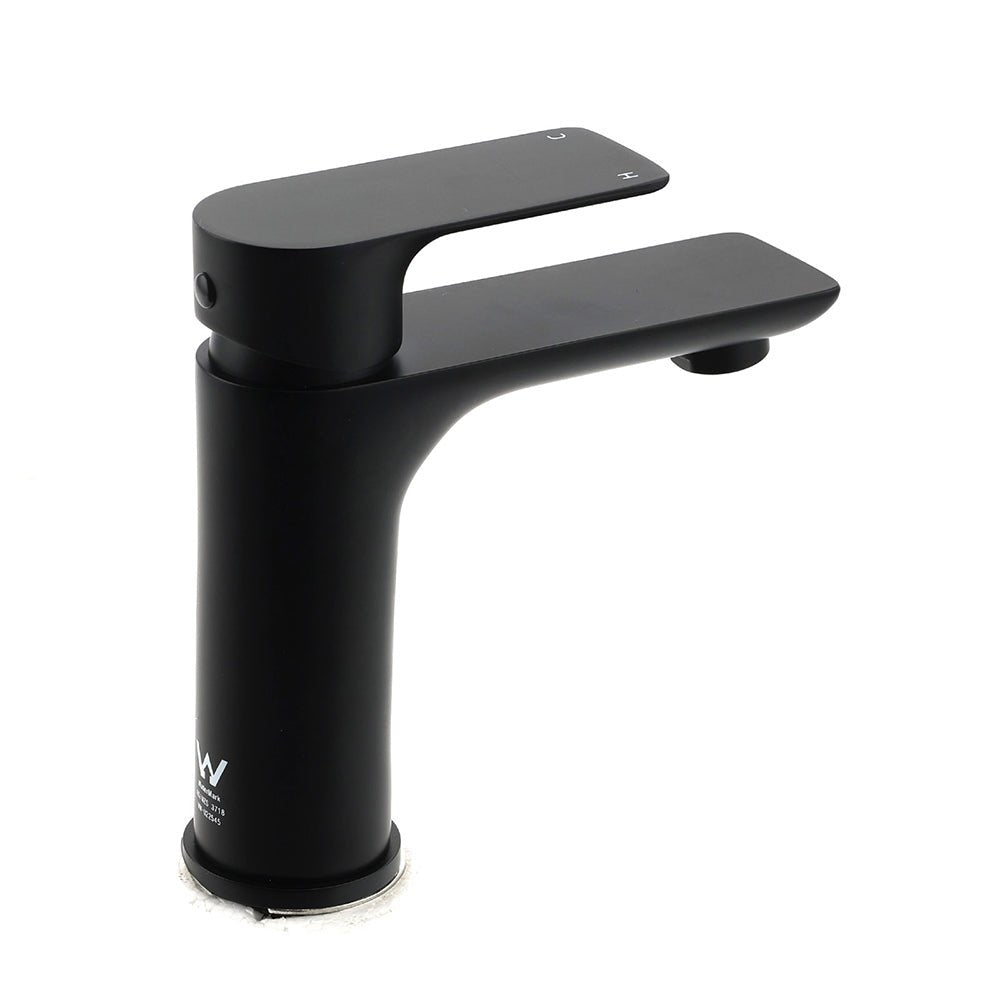 WELS Matt Black Basin Mixer Bathroom Vanity Laundry Sink Flick Faucet Tap Valve - Furniture > Bathroom > Shower Heads & Screens - Rivercity House & Home Co. (ABN 18 642 972 209) - Affordable Modern Furniture Australia