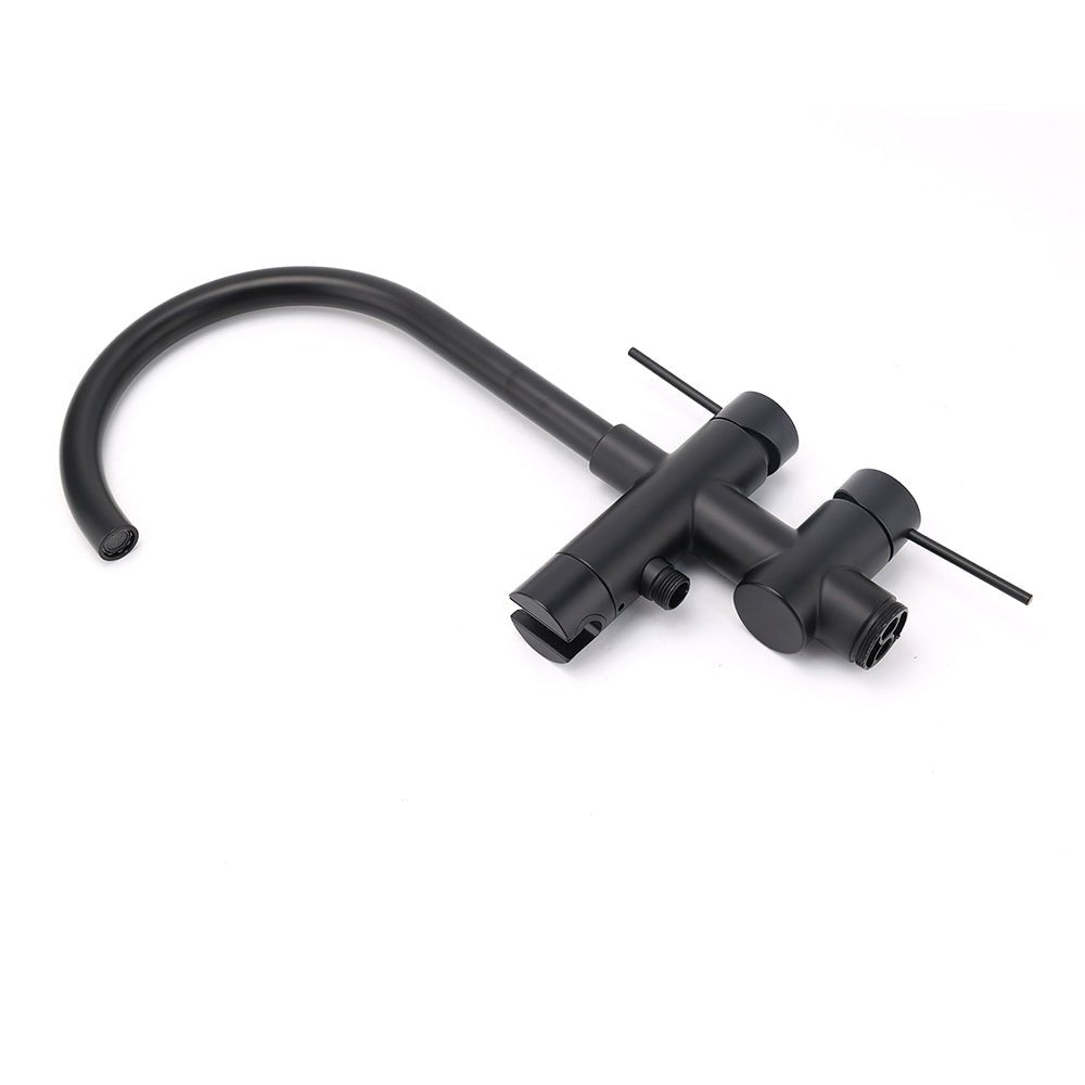 WELS Matt Black Bathtub Filler Free Standing Mixer Faucet Tap Spout HandHeld Set - Furniture > Bathroom > Shower Heads & Screens - Rivercity House & Home Co. (ABN 18 642 972 209) - Affordable Modern Furniture Australia