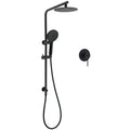 8" Matte Black 2in1 Round Shower Head with Sliding Rail & 3-Mode Handheld Mixer Set