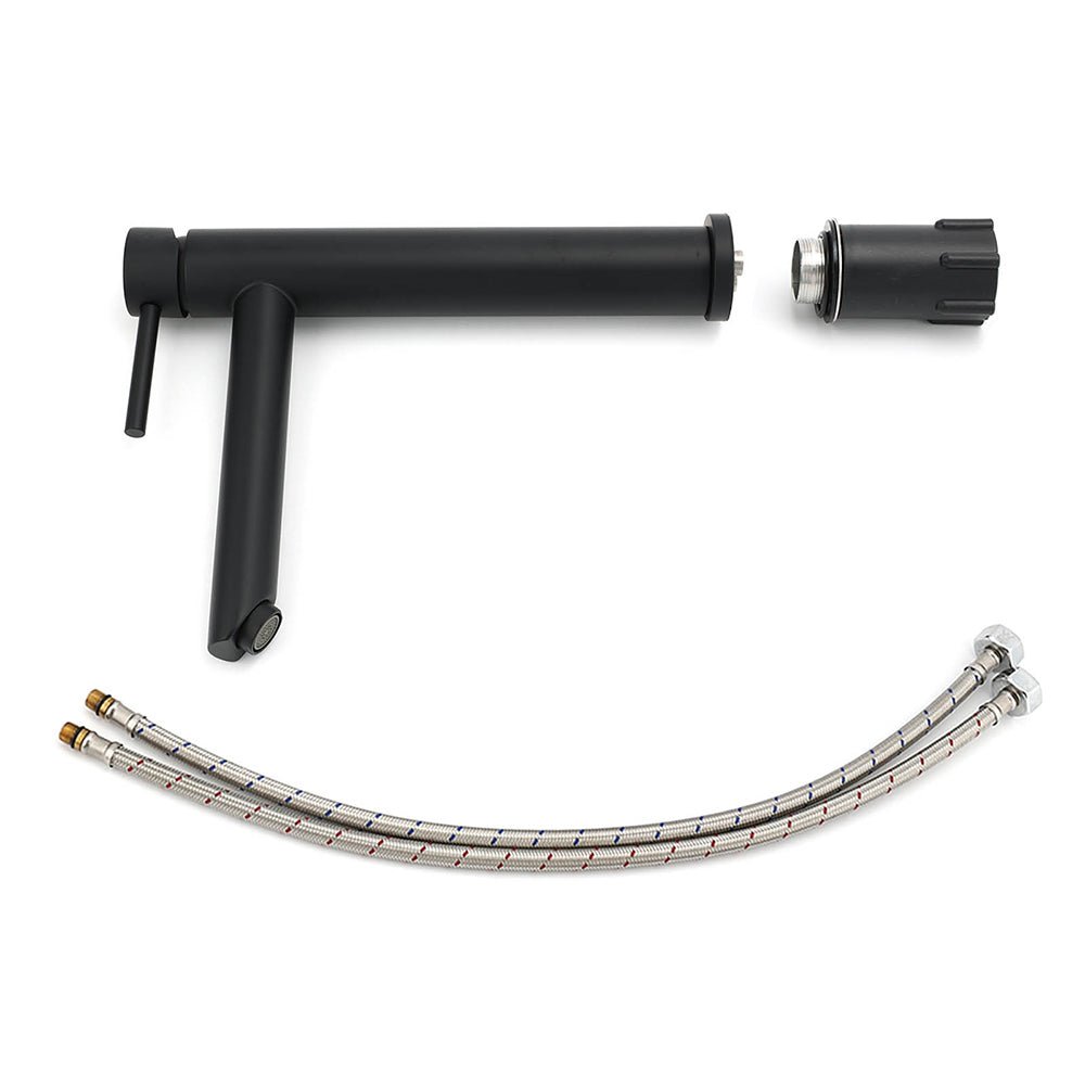 WELS Matt Black Round Tall Basin Mixer Vanity Bathroon Sink Tap Laundry Faucet - Furniture > Bathroom > Shower Heads & Screens - Rivercity House & Home Co. (ABN 18 642 972 209) - Affordable Modern Furniture Australia