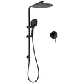 12" Large Round Rain Shower Set with Handheld, Sliding Rail & Mixer - Matte Black
