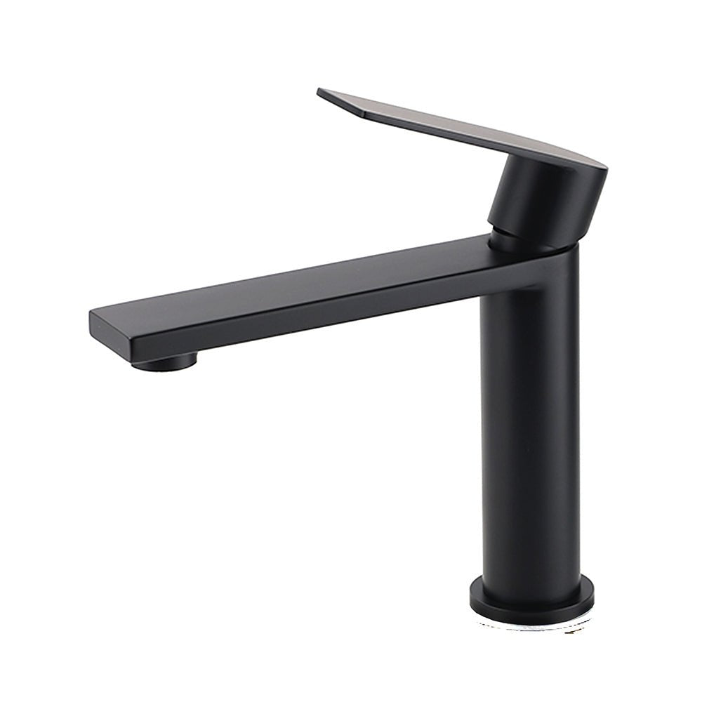 WELS Matt Black Square Short Basin Mixer Vanity Sink Faucet Laundry Spout Tap - Furniture > Bathroom > Shower Heads & Screens - Rivercity House & Home Co. (ABN 18 642 972 209) - Affordable Modern Furniture Australia