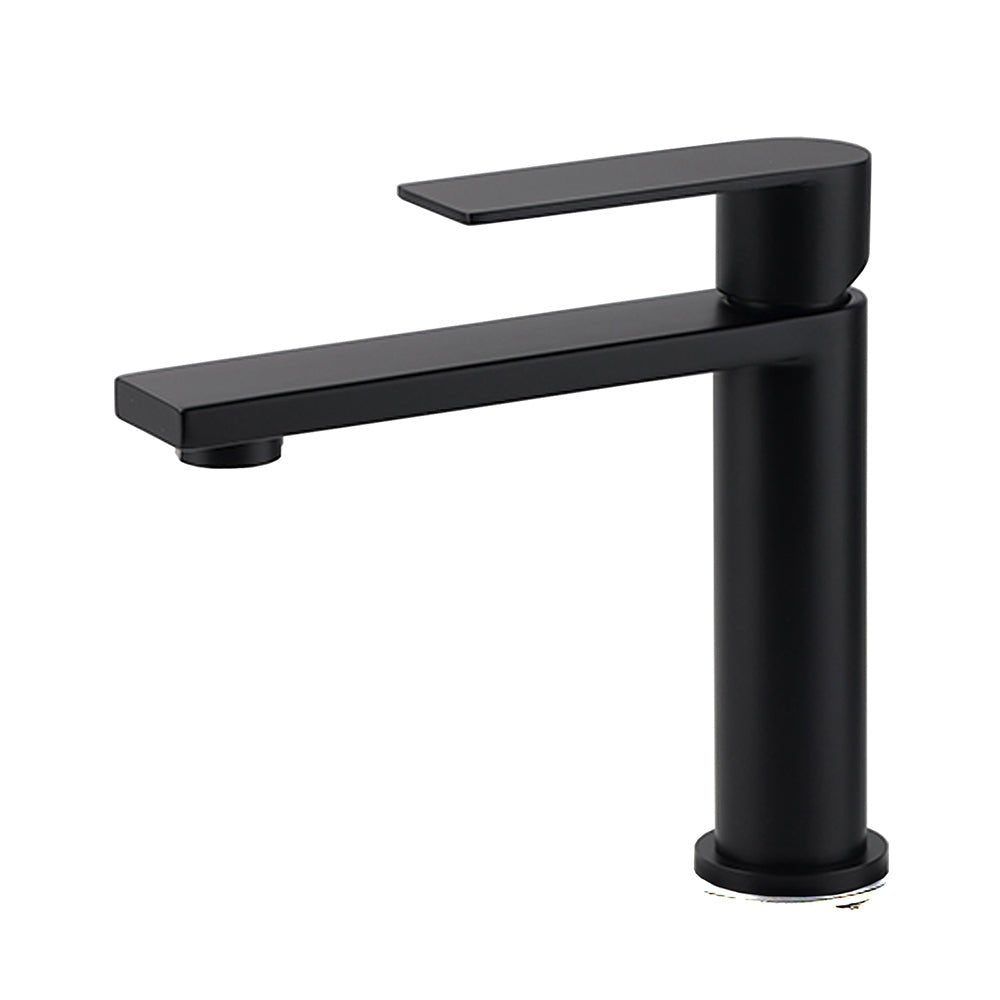 WELS Matt Black Square Short Basin Mixer Vanity Sink Faucet Laundry Spout Tap - Furniture > Bathroom > Shower Heads & Screens - Rivercity House & Home Co. (ABN 18 642 972 209) - Affordable Modern Furniture Australia