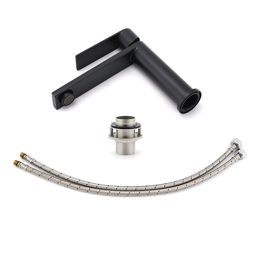 WELS Matt Black Square Short Basin Mixer Vanity Sink Faucet Laundry Spout Tap - Furniture > Bathroom > Shower Heads & Screens - Rivercity House & Home Co. (ABN 18 642 972 209) - Affordable Modern Furniture Australia