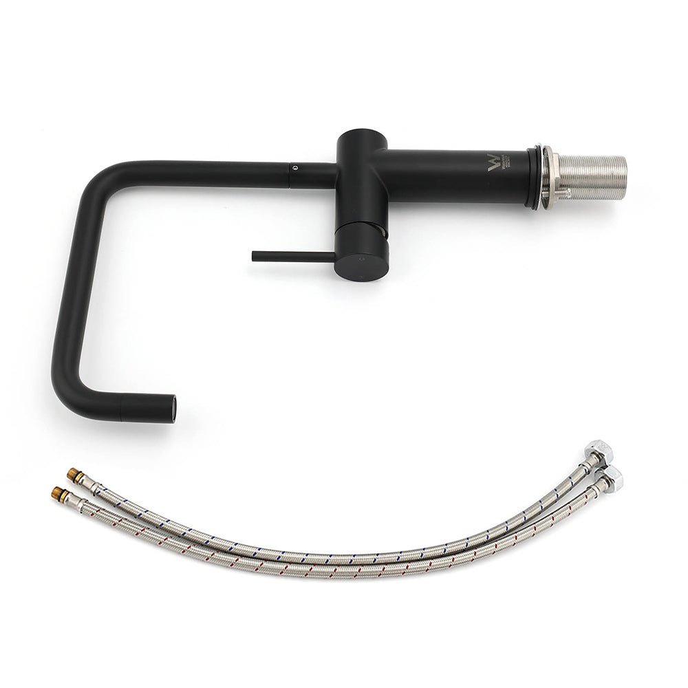 WELS Matt Black SUS Tall Kitchen Laundry 360º Swivel Sink Mixer Faucet Tap Spout - Furniture > Bathroom > Shower Heads & Screens - Rivercity House & Home Co. (ABN 18 642 972 209) - Affordable Modern Furniture Australia