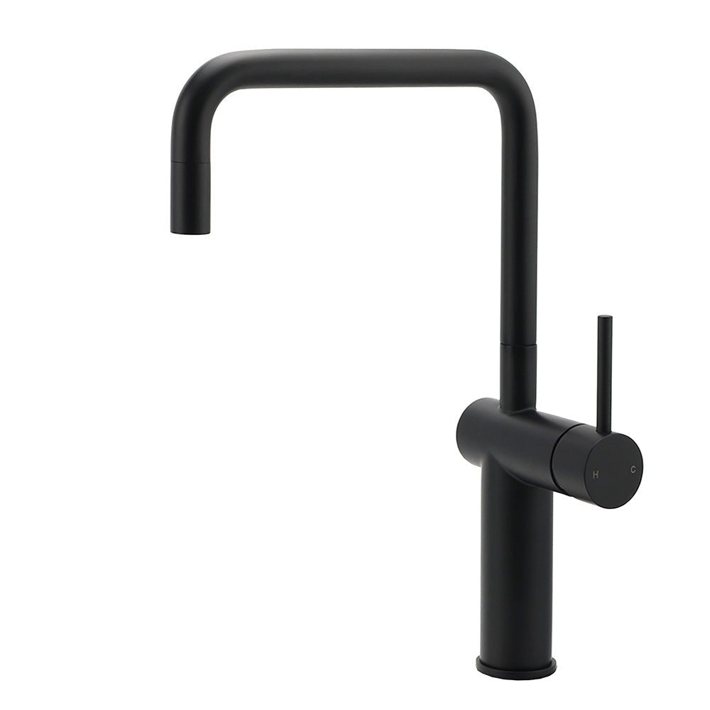 WELS Matt Black SUS Tall Kitchen Laundry 360º Swivel Sink Mixer Faucet Tap Spout - Furniture > Bathroom > Shower Heads & Screens - Rivercity House & Home Co. (ABN 18 642 972 209) - Affordable Modern Furniture Australia