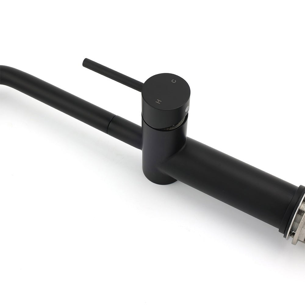 WELS Matt Black SUS Tall Kitchen Laundry 360º Swivel Sink Mixer Faucet Tap Spout - Furniture > Bathroom > Shower Heads & Screens - Rivercity House & Home Co. (ABN 18 642 972 209) - Affordable Modern Furniture Australia