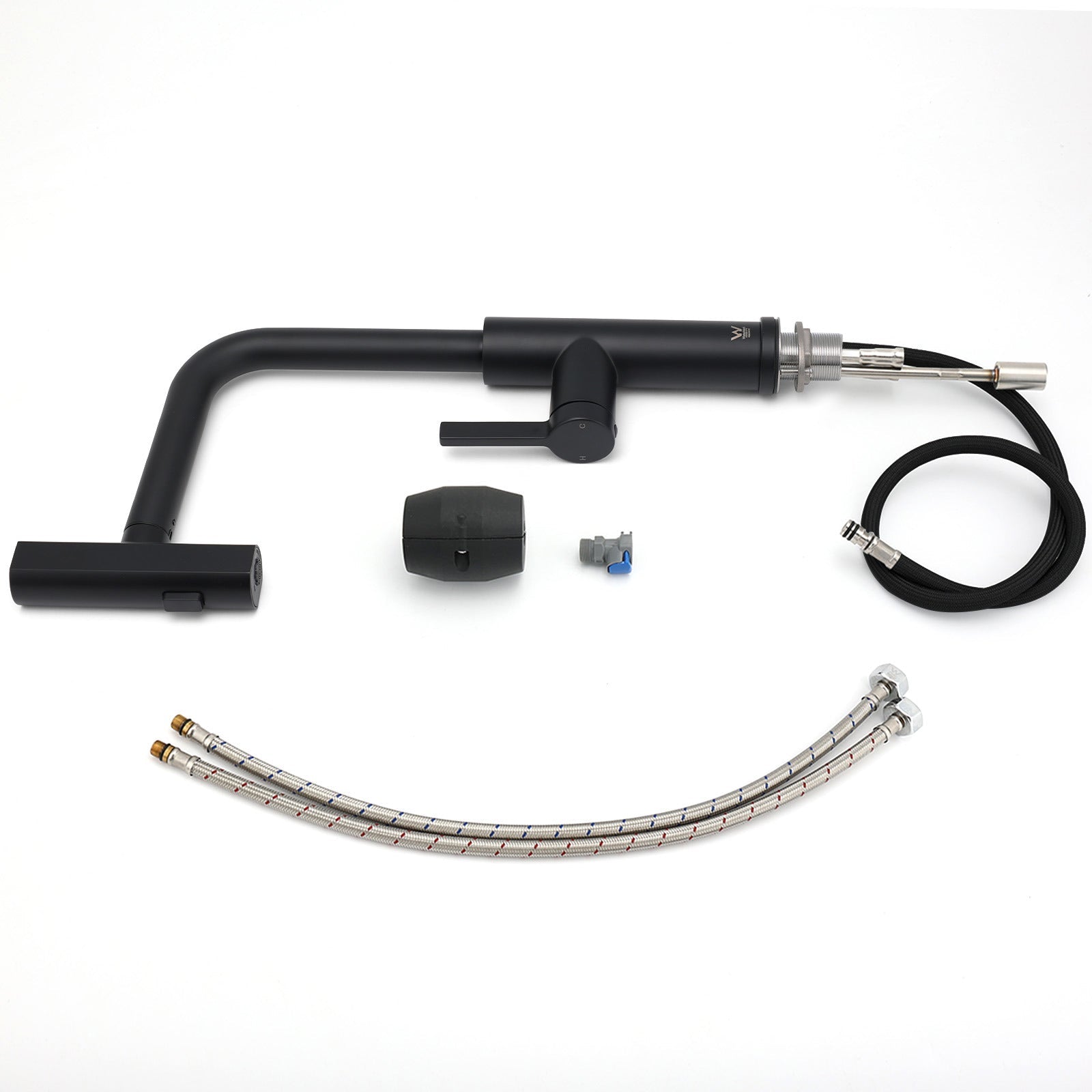 WELS Matte Black 3 - Mode Spray Pull Out Kitchen Mixer Sink Laundry Faucet Tapware - Furniture > Bathroom > Shower Heads & Screens - Rivercity House & Home Co. (ABN 18 642 972 209) - Affordable Modern Furniture Australia