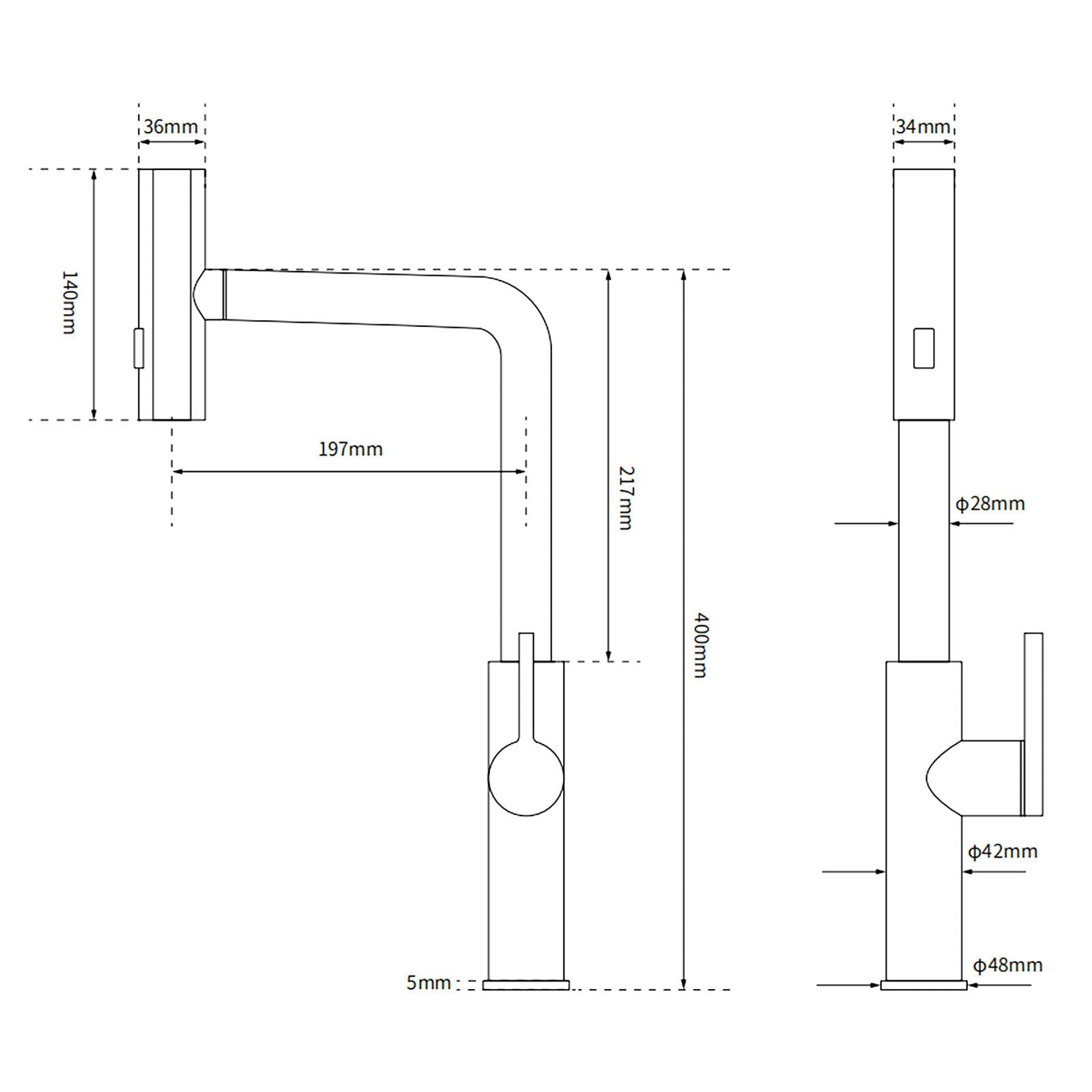 WELS Matte Black 3 - Mode Spray Pull Out Kitchen Mixer Sink Laundry Faucet Tapware - Furniture > Bathroom > Shower Heads & Screens - Rivercity House & Home Co. (ABN 18 642 972 209) - Affordable Modern Furniture Australia