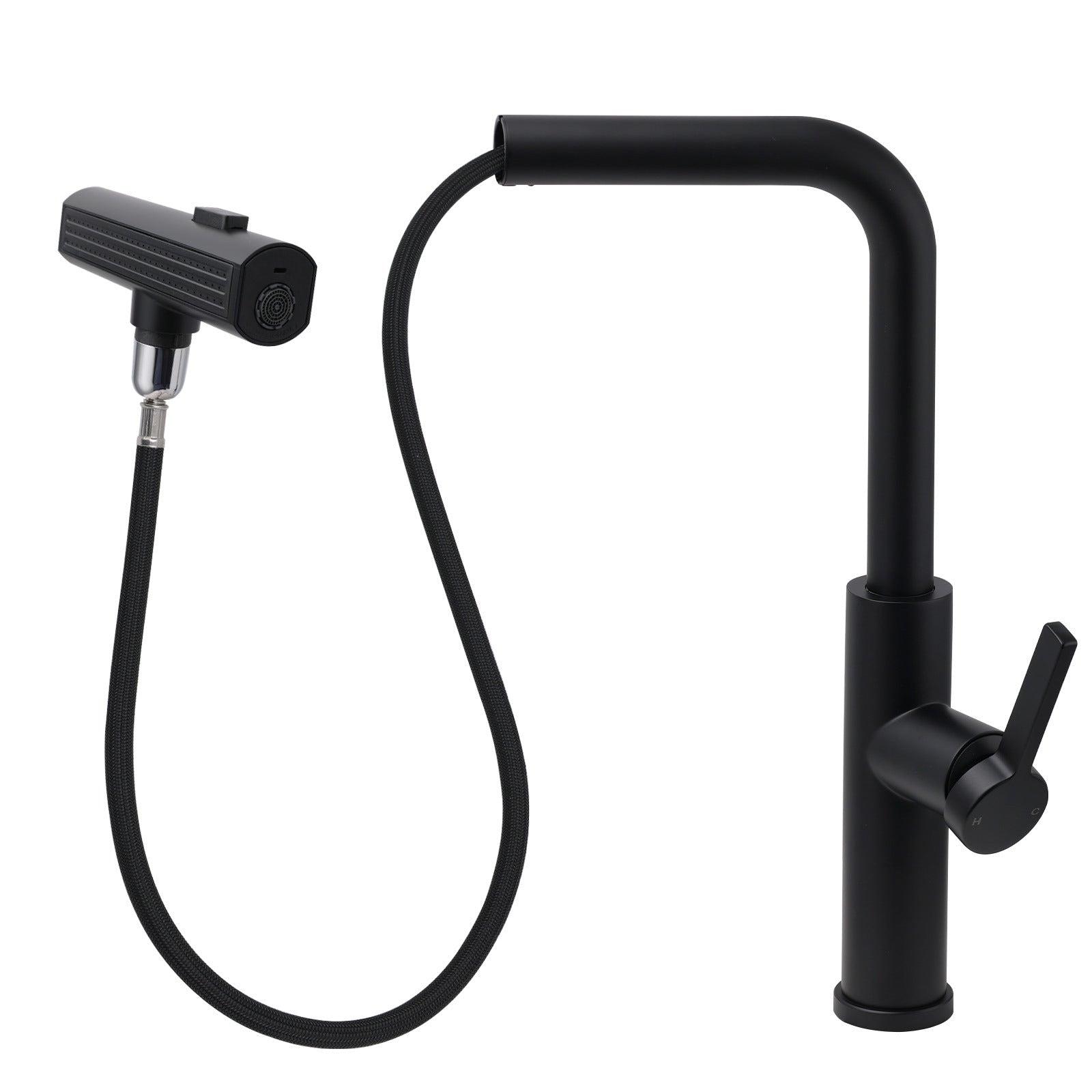 WELS Matte Black 3 - Mode Spray Pull Out Kitchen Mixer Sink Laundry Faucet Tapware - Furniture > Bathroom > Shower Heads & Screens - Rivercity House & Home Co. (ABN 18 642 972 209) - Affordable Modern Furniture Australia